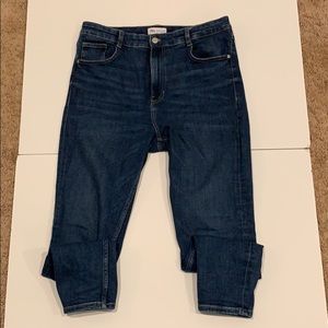 Dark wash high waist skinny jeans- Zara